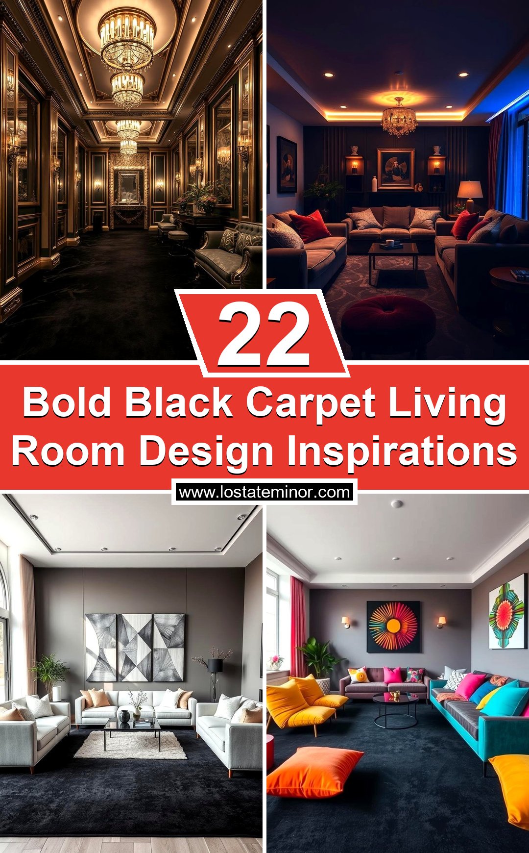 10 Stunning Black Carpet Living Room Ideas for a Bold Makeover - Image 1