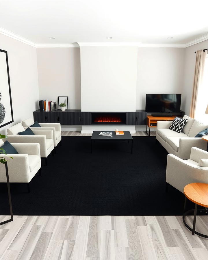 10 Stunning Black Carpet Living Room Ideas for a Bold Makeover - Image 2