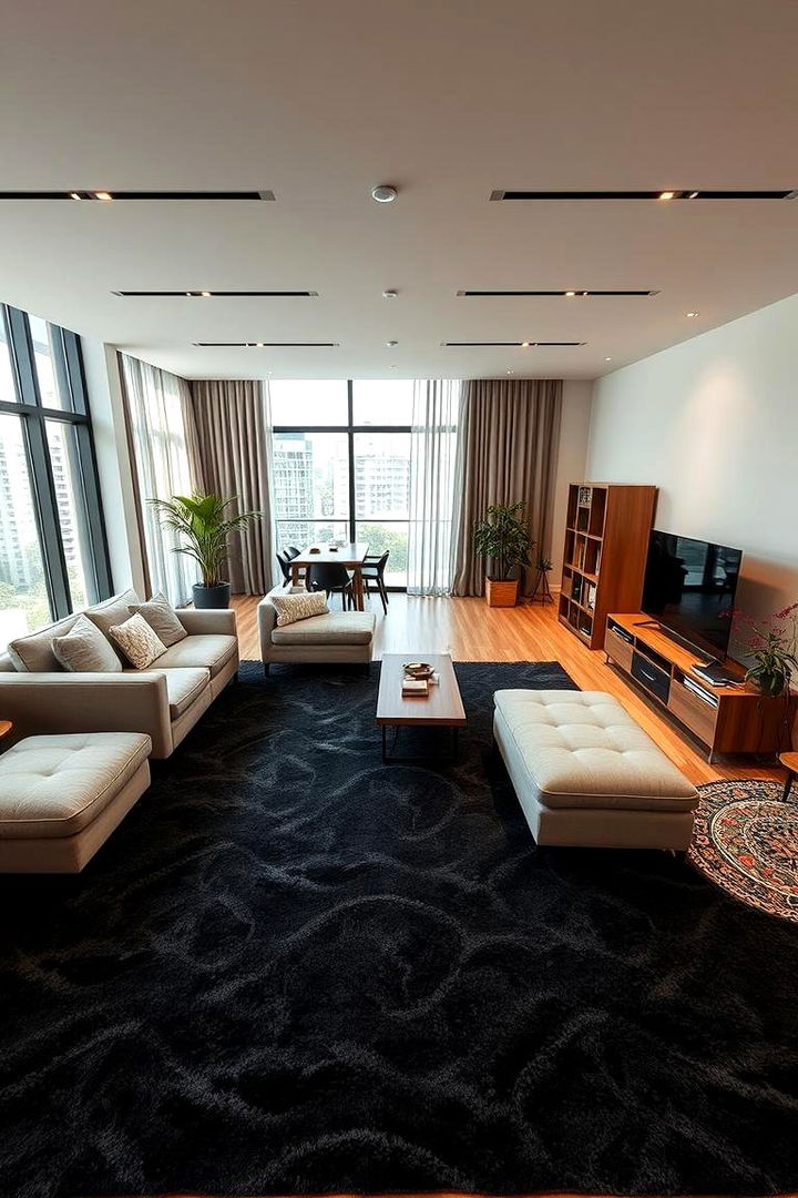 10 Stunning Black Carpet Living Room Ideas for a Bold Makeover - Image 3